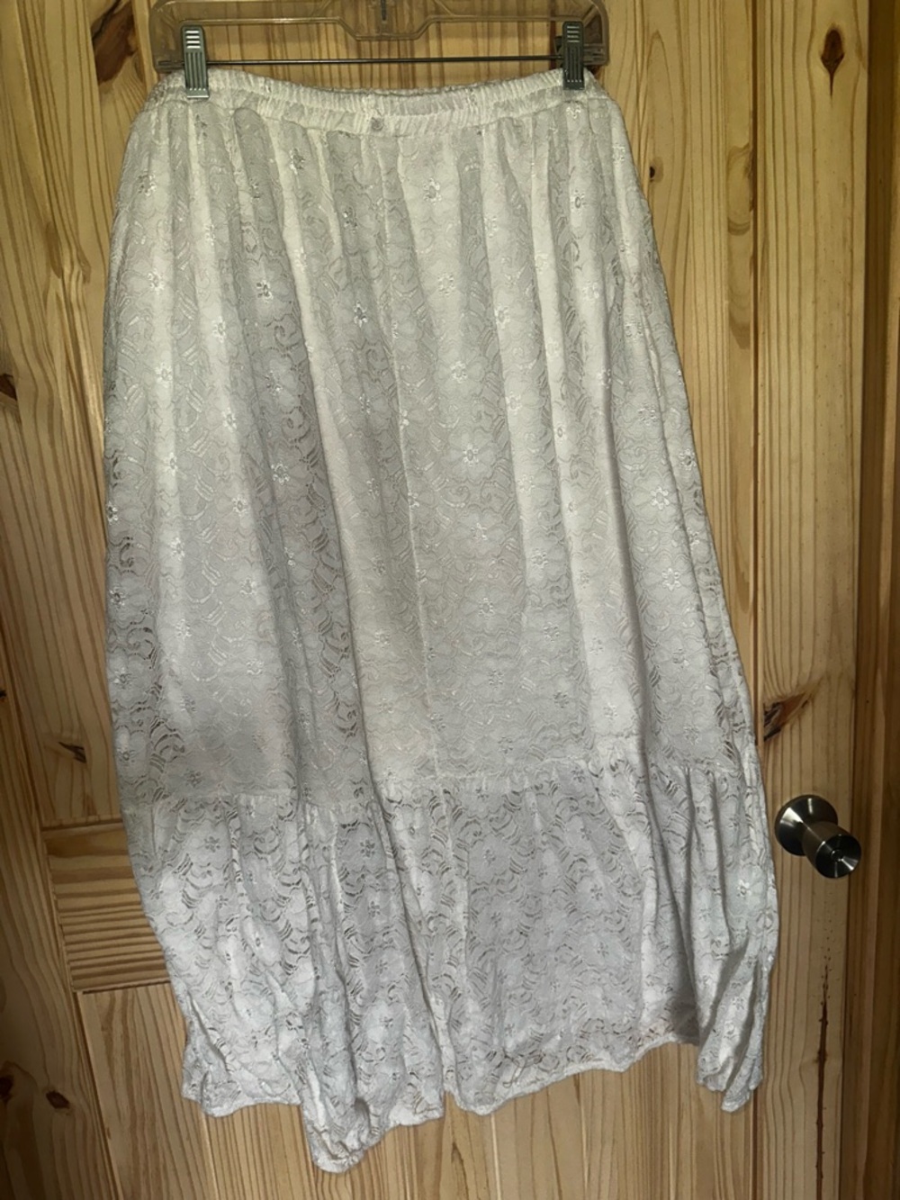 Faded Glory White Lace Tiered Maxi Skirt - Picture 2 of 3